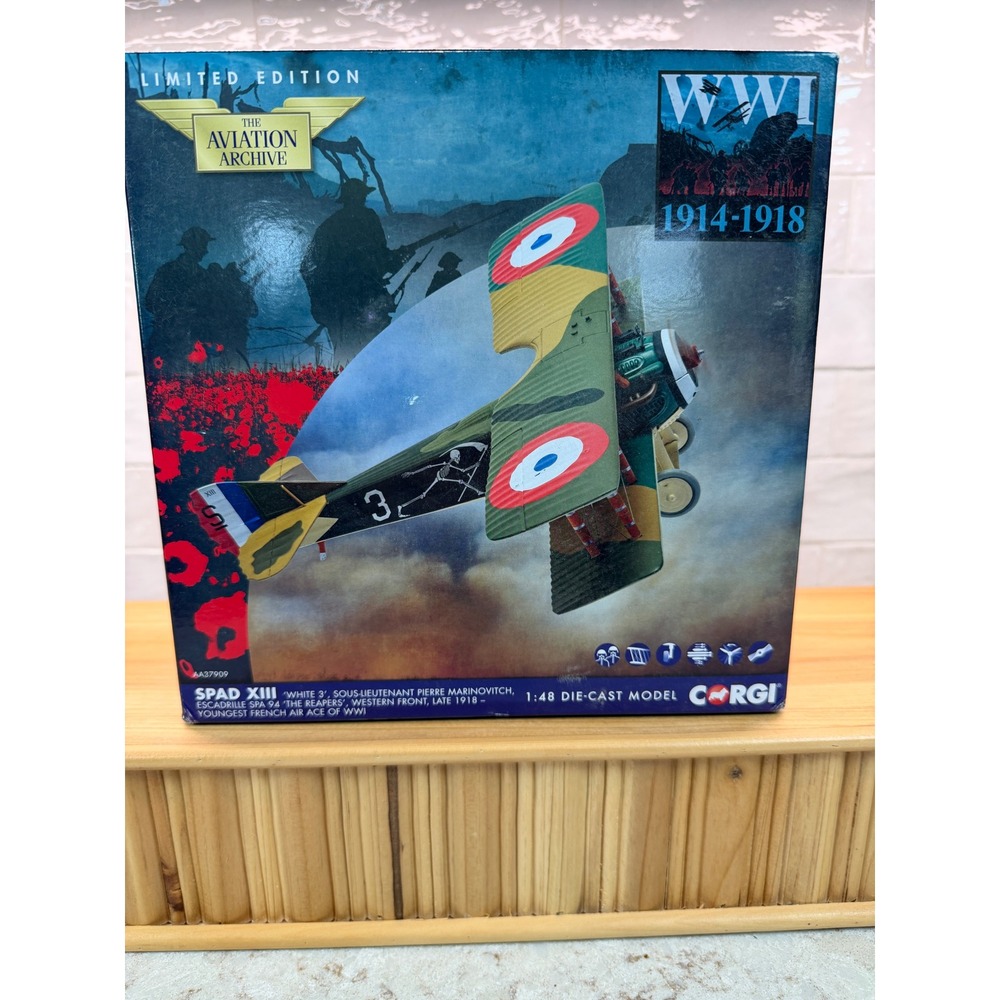 Corgi Aviation Archive SPAD XIII AA37909 1:48 Die-Cast WWI Pierre Marinovitch